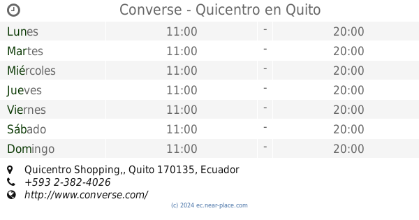 Converse quicentro outlet locales